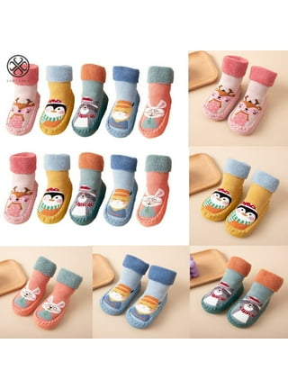 Wrapables Cute 3D Cartoon Anti-Skid Baby Booties Sock Slipper Shoes (Set of 6)