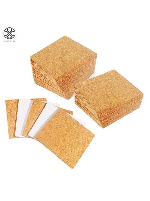 10/30 Pack Self-Adhesive Cork Squares 4 x 4 Inches Cork Backing Sheets Cork Tiles for Cork Coasters and DIY Crafts