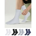 thumbnail image 1 of Luxtrada 10 Pairs Mens Sheer Ankle Quater Socks for Men Business/Casual Breathable Fresh Cool Soft Thin Sock (White), 1 of 8