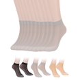 thumbnail image 1 of Luxtrada 10 Pairs Women's Ankle Socks Sexy Elastic Silky Short Silk Stockings Anti-Slip Hosiery Socks Reinforced Toe (Gray), 1 of 9