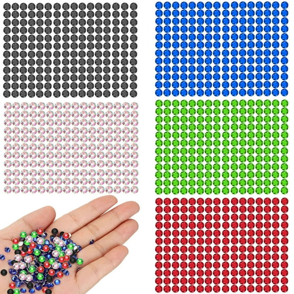 Luxtrada 1000pcs Rhinestones Hotfix Rhinestones Flatback Gemstones and Crystals for Crafts, Clothes (Blue)