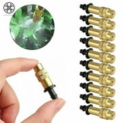 Luxtrada 10pcs/set Brass Misting Nozzles Water Mister Sprinkle For Cooling System