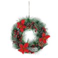 thumbnail image 1 of Luxtrada 12.6 Inch Pine Artificial Christmas Wreath, Garland with Bowknot, Red Berries, Flower Gifts for Christmas Party Decor, Front Door Wreath (Flower), 1 of 10