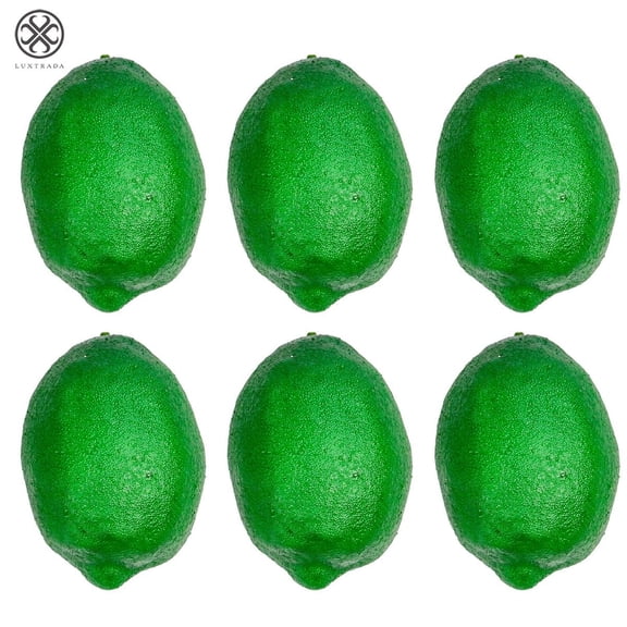 Luxtrada 12/6pcs Fake Lemon Artificial Fruits Lifelike Lemons Simulation Lemon Green and Yellow Lemon Mixed Set for Home Fruit Shop Supermarket Desk Office Or Props