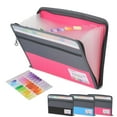 thumbnail image 1 of Luxtrada 13 Pocket Expanding File Folder Organizer , Accordion File Organizer with Zipper Clourse (Black), 1 of 9