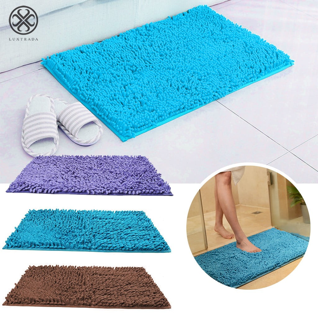Hastings Home 58x24-Inch Memory Foam Bath Mat, Gray 24-in x