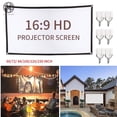 thumbnail image 1 of Luxtrada 16:9 Portable Foldable Projector Screen HD Home Theater Outdoor Camping 3D Movie (100 inch), 1 of 12