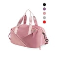 thumbnail image 1 of Luxtrada 18" Duffle Gym Bag Travel Overnight Bag, Gym Bag for Women , Shoulder Weekender Bag with Wet Pocket for Women Men (Pink), 1 of 10