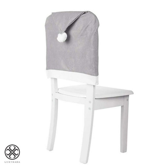 Luxtrada 1PC Christmas Chair Covers , Santa Hat Chair Covers for Dining Room Holiday Christmas Decorations for Home Party Decor (1Pack)