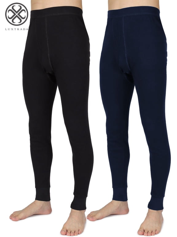 1pack Mens Cotton Thermal Underwear Bottom Classic Midweight Waffle Thermal Underwear Bottoms