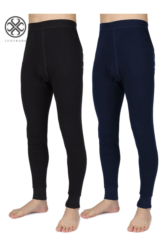 1pack Mens Cotton Thermal Underwear Bottom Classic Midweight Waffle Thermal Underwear Bottoms