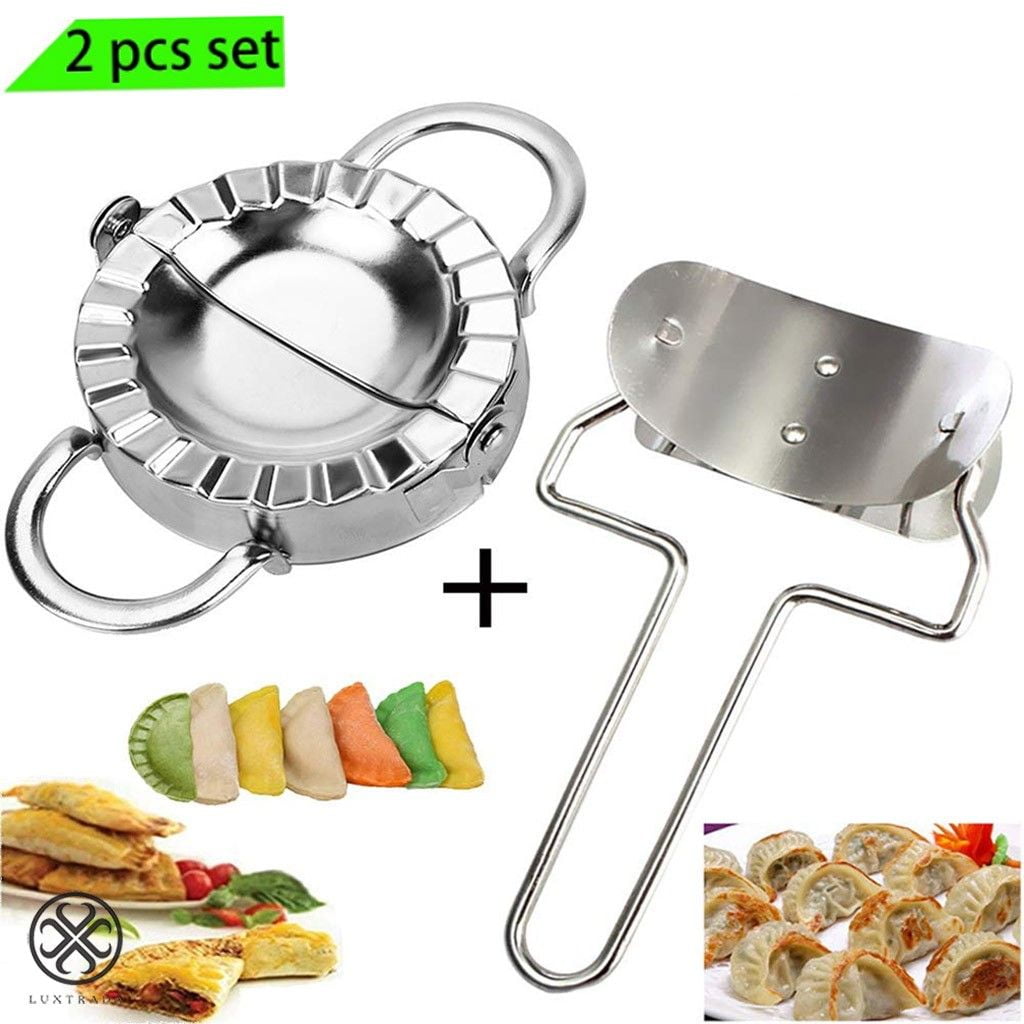 New Dumpling Tool Eco Friendly Pastry Tools Stainless Steel Dumpling Maker Wrapper Dough Cutter Pie Dumpling