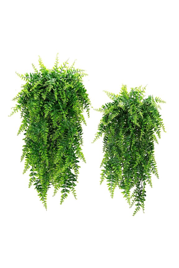 2/1pcs Artificial Boston Fern Plants Vines Persian Greenery Fake Hanging Plant Faux Rattan Garland