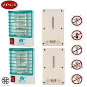 Luxtrada 2 Packs Insect Mosquito Killer Bug Zapper Indoor Plug-in Mosquito and Fly Trap, with Bright LED UV Light Attracter for Repels Ants, Fleas, Rats, Rodents, Roaches, Fruit Flies - Blue