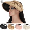 thumbnail image 1 of Luxtrada 2 in 1 Sun Visor Hats Headbands for Women Wide Brim Roll-up Summer Beach Hats Sun Visor Cap Hat UPF 50+ UV Sun Protection Foldable Packable, 1 of 9