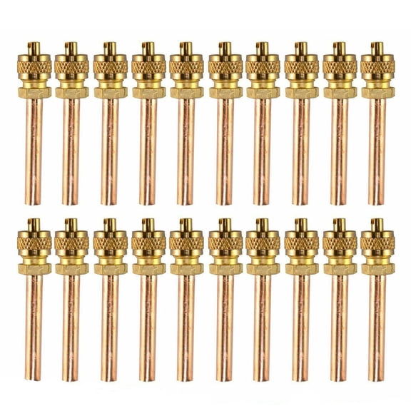 Luxtrada 20 pack Service Valve Stem Core AC 1/4" SAE *1/4" OD *2.75" Refrigeration Kit