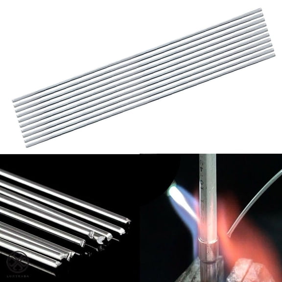 Luxtrada 20PCS Easy Melt Welding Rods Low Temperature Aluminum Wire Brazing - 33cm*2.0mm
