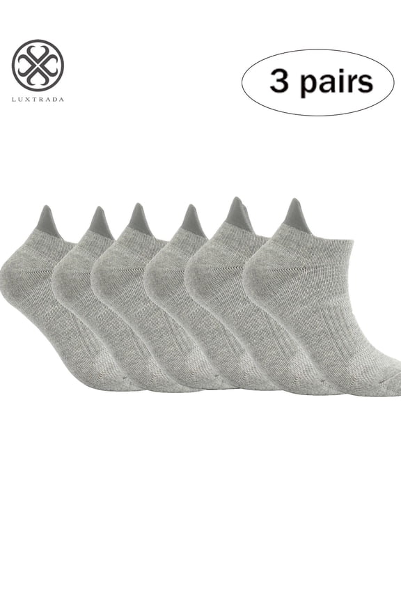 3 Pairs Ankle Quarter Crew Mens Socks Low Cut Ankle Socks Athletic Running Socks with Tab Arch Support for Men Women