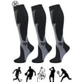 thumbnail image 1 of Luxtrada 3 Pairs Medical&Althetic Compression Socks 20-30 mmHg Nursing Performance Socks for Men Women - made for Best Running, Athletic Sports, Travel, 1 of 7