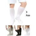 thumbnail image 1 of Luxtrada 3 Pairs Unisex Breathable Diabetic Socks,Extra Wide Non Slip Diabetic Socks Non-Binding Extra Wide Neuropathy Socks (White), 1 of 6