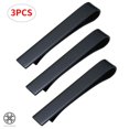 thumbnail image 1 of Luxtrada 3 Pc Set Mens 1.8 Inch Tie Bar Clip Pinch Clasp Skinny Ties (Black), 1 of 6