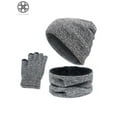 thumbnail image 1 of Luxtrada 3 Piece Winter Beanie Hat Touchscreen Gloves Scarf Warm Set for Men Women, 1 of 9