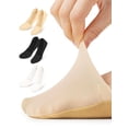 thumbnail image 1 of Luxtrada 3 pairs Women No Show Socks Ultra Low Cut Liner Socks Ice Feeling socks Nonslip Liner Invisible Hidden Thin Socks (3 colors), 1 of 9