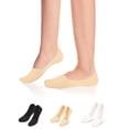 thumbnail image 1 of Luxtrada 3 pairs Women No Show Socks Ultra Low Cut Liner Socks Ice Feeling socks Nonslip Liner Invisible Hidden Thin Socks (Skin Color), 1 of 9