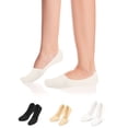 thumbnail image 1 of Luxtrada 3 pairs Women No Show Socks Ultra Low Cut Liner Socks Ice Feeling socks Nonslip Liner Invisible Hidden Thin Socks (White), 1 of 9