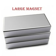 Luxtrada 3pcs Max Magnets Super Strong N52 Neodymium Large Block Magnet 2"X1"X0.39" Rare Earth