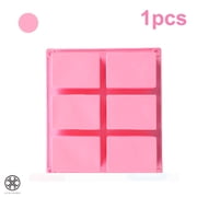 Luxtrada 4/2/1pcs Rectangle Silicone Soap Mold - 6 Large Cavity DIY Baking Molds Cake Pan Reusable Silicon Ice Cube Trays For Soap Making Bar, Loaf, Resin, Muffin, Brownie, Homemade Craft
