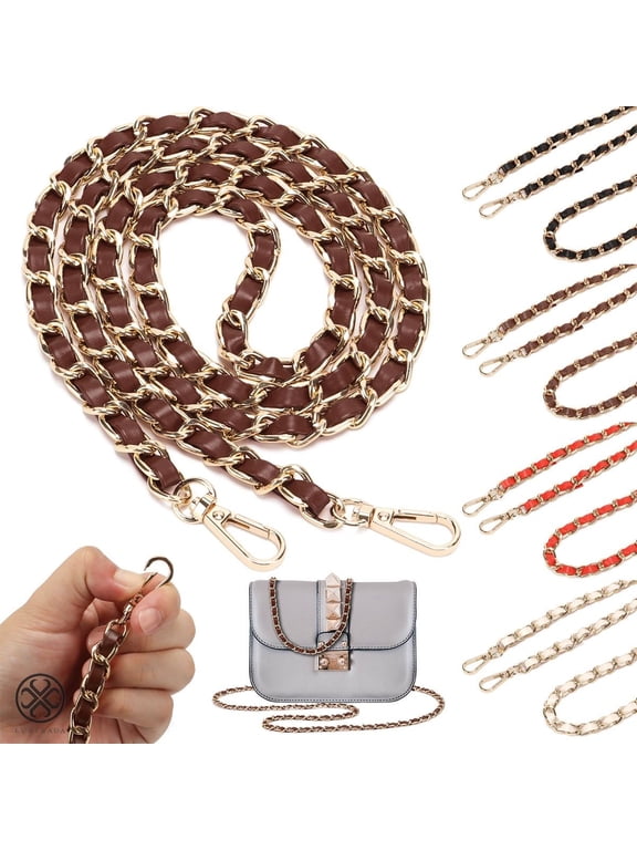 45" Purse Chain Strap-Handbags Replacement Chains Metal Chain Strap for Wallet Bag Crossbody Shoulder Chain Red