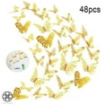 thumbnail image 1 of Luxtrada 48pcs 3D Butterfly Wall Stickers Art Decals Home Room Decorations Decor, 1 of 6