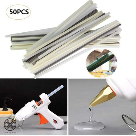Luxtrada 50PCS Welding Rods Bumper Repair ABS PP PVC PE Sticks 200mm Plastic Welder Tools