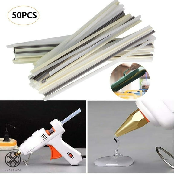 Luxtrada 50PCS Welding Rods Bumper Repair ABS PP PVC PE Sticks 200mm Plastic Welder Tools