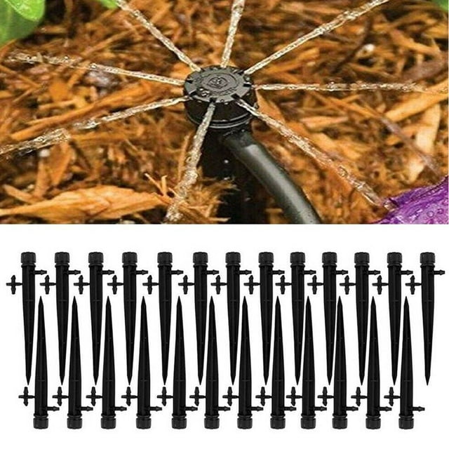 Luxtrada 50pcs 360° Adjustable Water Flow Irrigation Drippers Stake ...