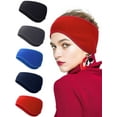 thumbnail image 1 of Luxtrada 5pcs Winter Fleece Ear Warmers Muffs Headband for Men Women Kids Ski Running Cycling (Black&Gray&Blue&Navy&Red), 1 of 10