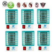Luxtrada 6 Packs Insect Mosquito Killer Bug Zapper Indoor Plug-in Mosquito and Fly Trap, with Bright LED UV Light Attracter for Repels Ants, Fleas, Rats, Rodents, Roaches, Fruit Flies - Blue