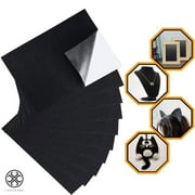 Luxtrada 6 Pieces Black Adhesive Back Felt Sheets Fabric Sticky Back Sheets, Self-Adhesive, Durable and Water Resistant, Multi-Purpose for Art and Craft Making, Furniture Protector Pads