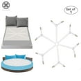 thumbnail image 1 of Luxtrada 6 Sides Heavy Duty Triangle Bed Sheet Clip, Adjustable Elastic Sheet Straps Suspenders Gripper Fastener Holder, Triangle Crisscross Bed Sheet Clips, Fit Round & Square Mattresses, 1 of 6