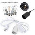 thumbnail image 1 of Luxtrada 6ft E26/E27 LED Light socket extension cord with On/Off switch and US AC Power Plug Bulb Socket for Pendant Lighting Bulb Lamp in Kitchen Bedroom Restaurant (White), 1 of 7