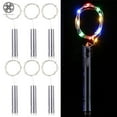 thumbnail image 1 of Luxtrada 6pcs 15 LEDs 3 Colors Wine Bottle Cork Light Starry Copper Wire String Lights for Bottle DIY Table Decoration Christmas Wedding Party (Colorful,15LEDs), 1 of 11