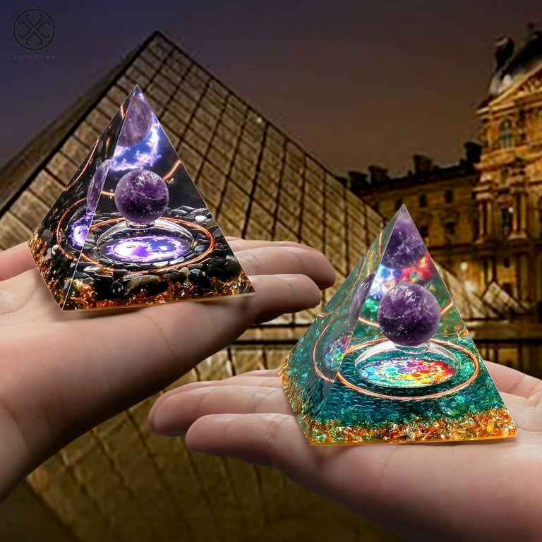 Purple Amethyst Reiki Stone Pyramid Chakra Heal Negative Energy Balance Crystal Purple Amethyst Reiki Stone Pyramid Chakra Heal Negative Energy Balance Crystal