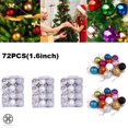 thumbnail image 1 of Luxtrada 72pcs(30mm)(1.6inch) Plastic Christmas Ball Ornaments Decorative Xmas Balls Baubles Set, Christmas Balls Shatterproof for Holiday Wedding Christmas Decor (Silver), 1 of 10