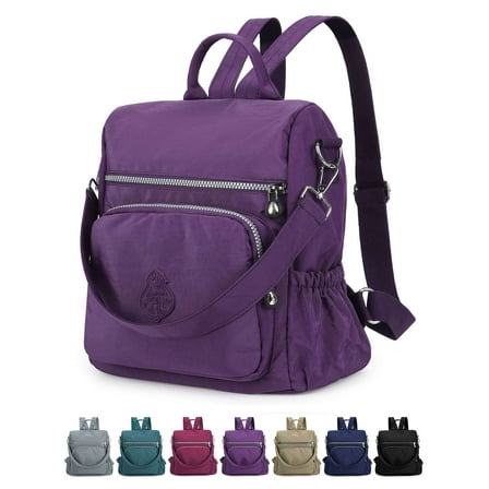 Luxtrada Backpack Purse for Women Men Book Bags Travel College Shoulder Bags，Purple