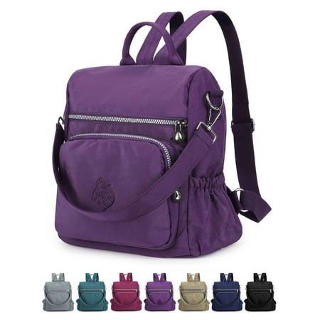 Luxtrada Backpack Purse for Women Men Book Bags Travel College Shoulder Bags,Purple