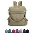 thumbnail image 1 of Luxtrada Backpack Purse for Women Men Book Bags Travel College Shoulder Bags，Apricot, 1 of 9