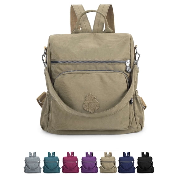 Luxtrada Backpack Purse for Women Men Book Bags Travel College Shoulder Bags,Apricot