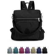 Luxtrada Backpack Purse for Women Men Book Bags Travel College Shoulder Bags Black