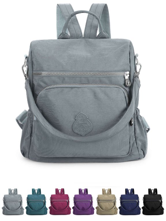 Backpack Purse for Women Men Book Bags Travel College Shoulder Bags,Gray
